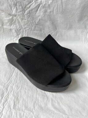 Madden Girl sandals Slinky Slides black wedge platform womens 8.5 chunky y2k